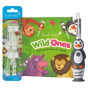 Wildones? Penguin Rechargeable Kids Toothbrush Gift Set Big Hot Sale Shop Smart Deals