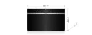 Wolf CSO30CMB 30" M Series Contemporary Black Glass Convection Steam Oven With Retractable Handle