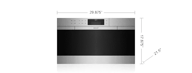 Wolf CSO30CMS 30" M Series Contemporary Stainless Steel Convection Steam Oven With Retractable Handle